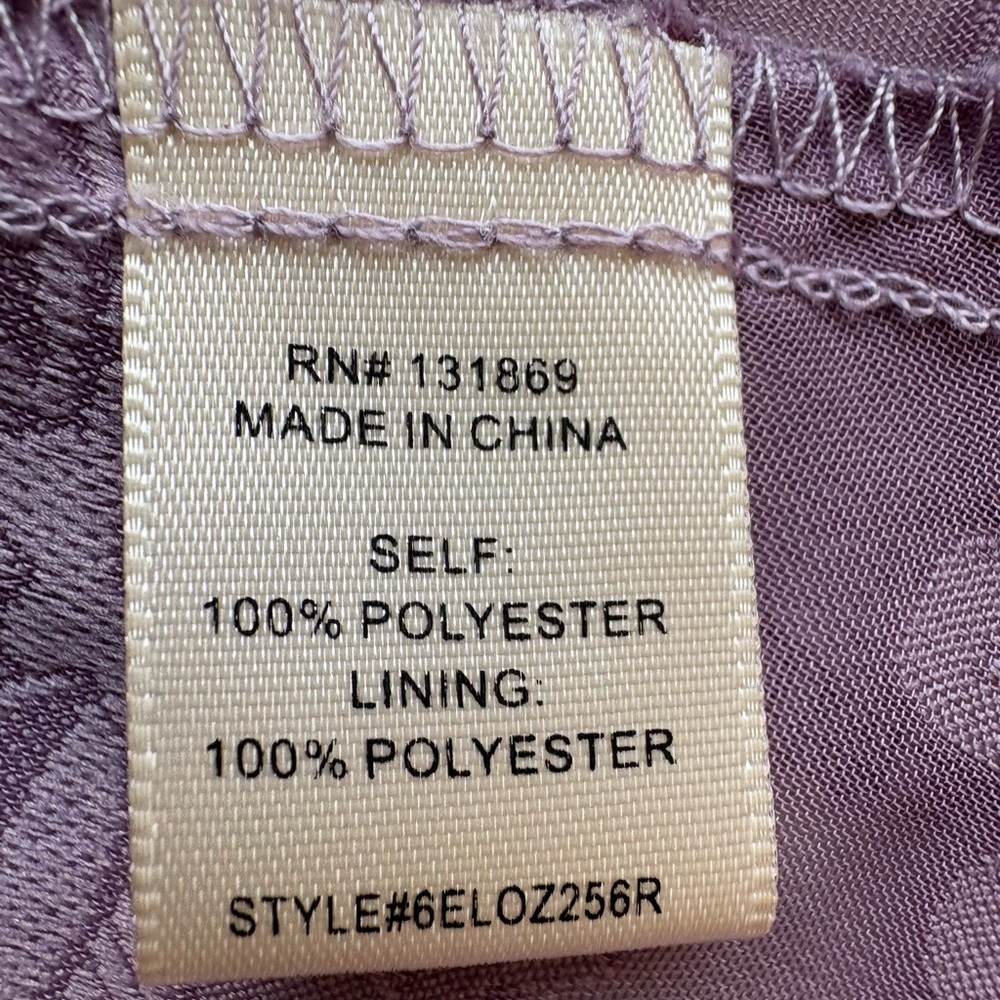 Inspired Hearts Purple Smocked Long Sleeve Short Dress. Size XL - Picture 8 of 8